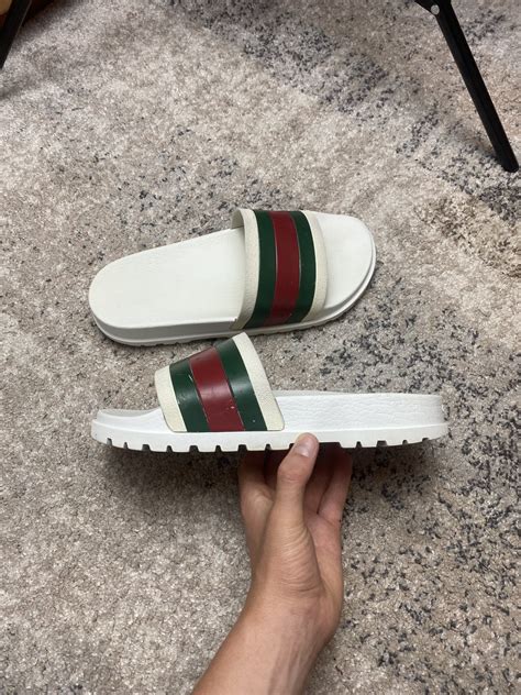 gucci flip flops white kid|Gucci Flip Flops clearance.